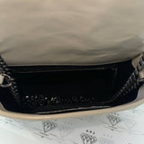 [PRE LOVED] Yves Saint Laurent Niki Chain Wallet in White Crinkled Calfskin Leather