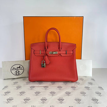 [PRE LOVED] Hermes Birkin 25 Retourne in Rose Jaipur Togo Leather PHW (Stamp T - 2015)