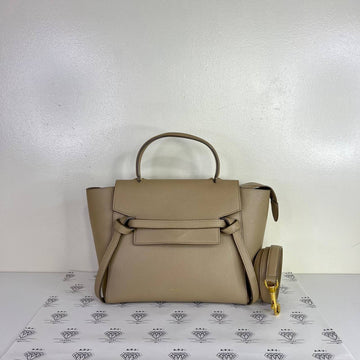 [PRE LOVED] Celine Micro Belt Bag in Beige Grained Calfskin GHW
