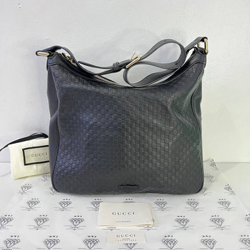 [PRE LOVED] Gucci Microguccissima Hobo Bag in Black GHW