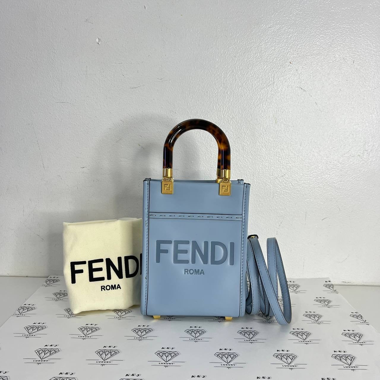[PRE LOVED] Fendi Mini Sunshine in Blue GHW