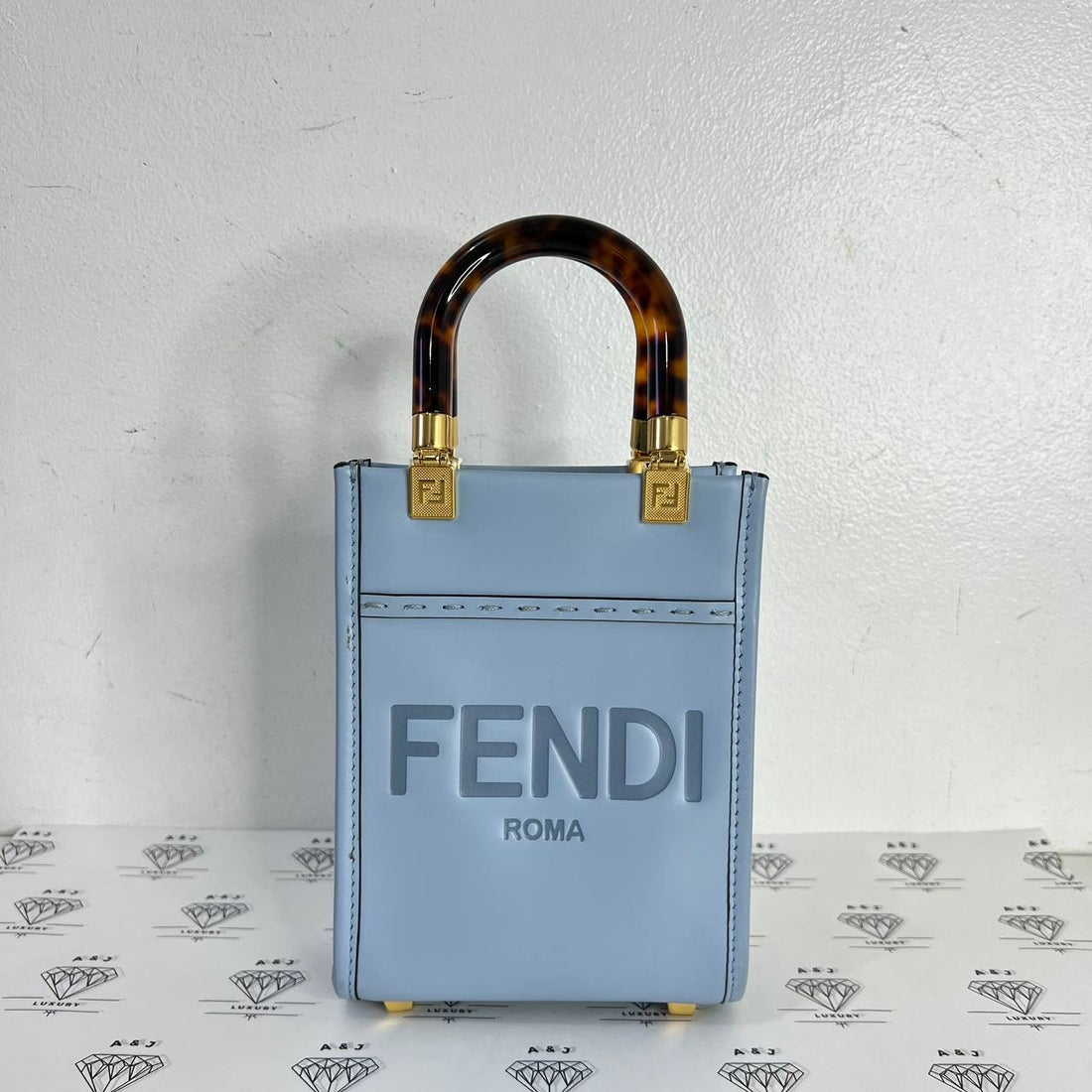 [PRE LOVED] Fendi Mini Sunshine in Blue GHW
