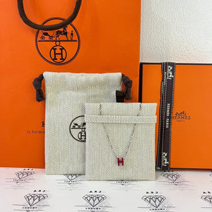 [BRAND NEW] Hermes Mini Pop H Pendant in Rose Mexico PHW