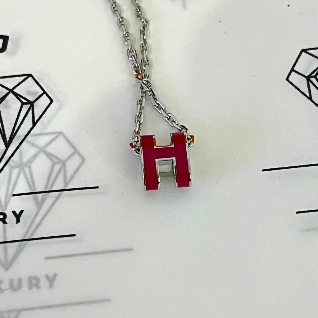 [BRAND NEW] Hermes Mini Pop H Pendant in Rose Mexico PHW