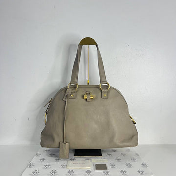 [PRE LOVED] YSL Small Muse Handbag in Gray Calfskin GHW
