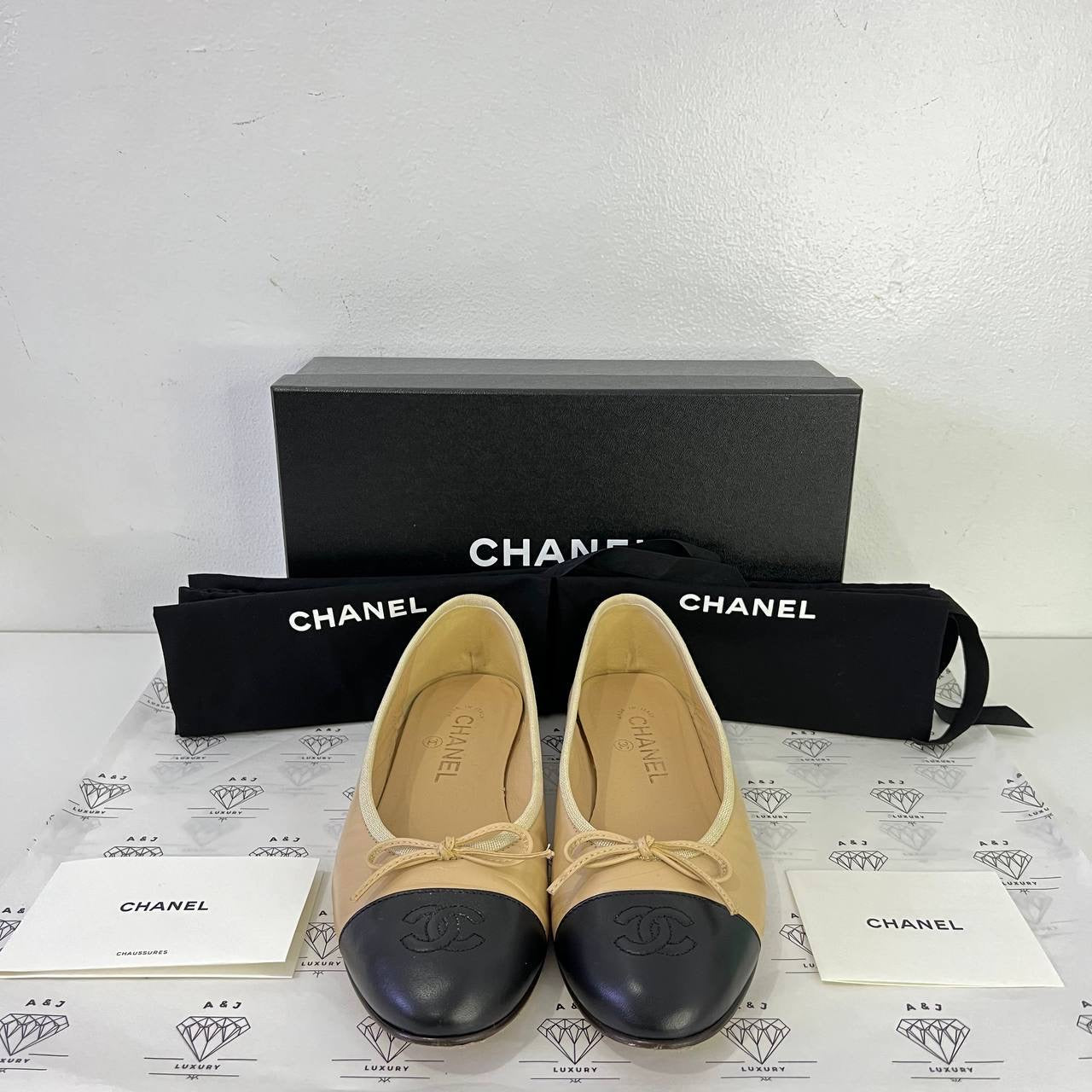 [PRE LOVED] Chanel Ballerina Flats in Beige Size 38.5EU