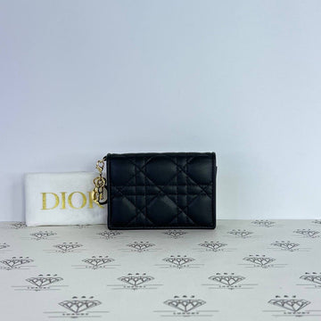 [PRE LOVED] Christian Dior Bloom Cardholder in Black Cannage Lambskin Leather GHW (2022)