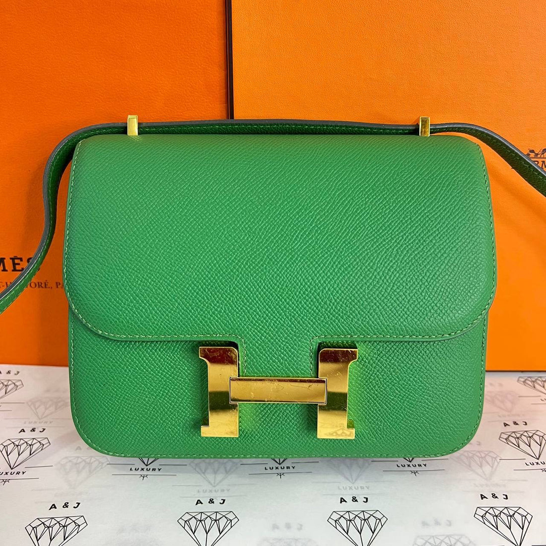 [PRE LOVED] Hermes Constance 18 in Cactus Epsom Leather GHW (Stamp D - 2019)