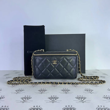 [PRE LOVED] Chanel Vanity in Black Caviar Leather GHW (microchipped)