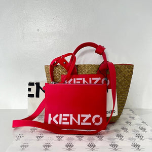 [PRE LOVED] Kenzo Kabana Small Basket Bag in Coral