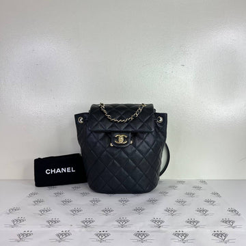[PRE LOVED] Chanel Urban Spirit Backpack in Black Caviar Leather GHW (microchipped)