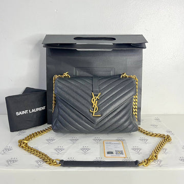 [PRE LOVED] YSL Medium College in Black GHW