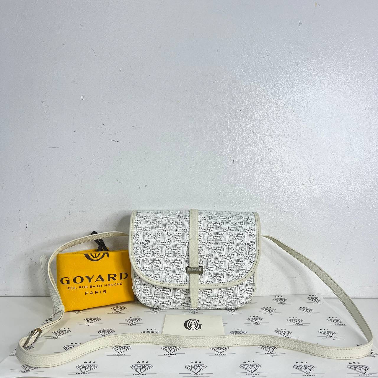 [PRE LOVED] Goyard Belvedere PM in White