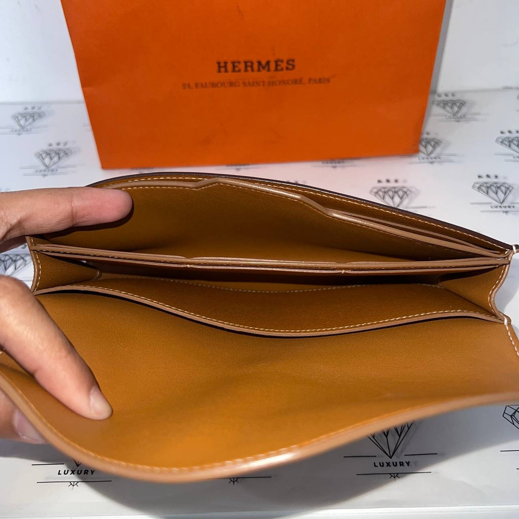 [PRE LOVED] Hermes Passant Long Wallet in Gold Epsom Leather (Stamp A - 2017)