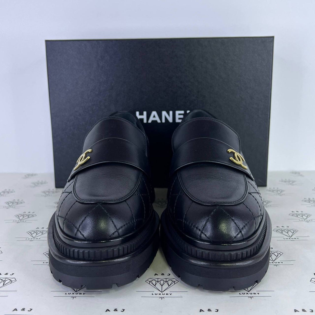 [PRE LOVED] Chanel Platform Loafers in Black Size 39EU