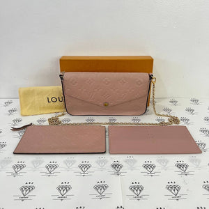 [PRE LOVED] Louis Vuitton Felicie in Light Pink Empreinte Leather GHW (SP0187)