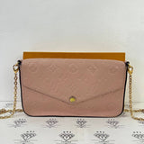 [PRE LOVED] Louis Vuitton Felicie in Light Pink Empreinte Leather GHW (SP0187)