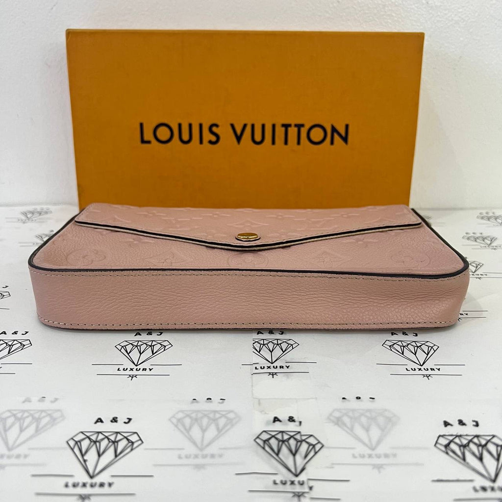 [PRE LOVED] Louis Vuitton Felicie in Light Pink Empreinte Leather GHW (SP0187)