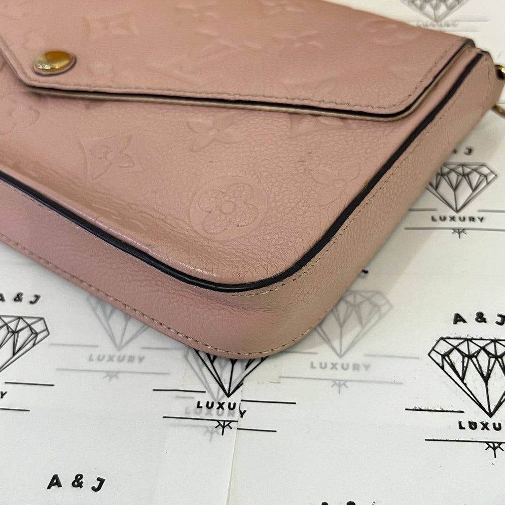 [PRE LOVED] Louis Vuitton Felicie in Light Pink Empreinte Leather GHW (SP0187)