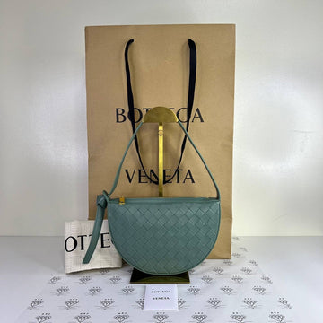 [PRE LOVED] Bottega Veneta Mini Sunrise Shoulder Bag in Green GHW