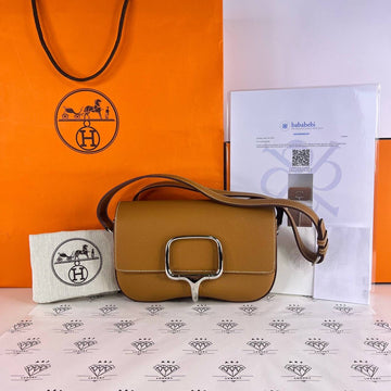 [PRE LOVED] Hermes Della Elan in Gold Epsom Leather PHW (Stamp W - 2024)