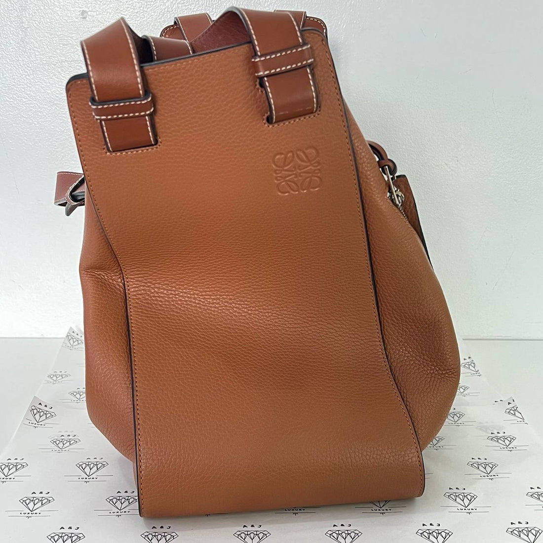 [PRE LOVED] Loewe Large Hammock in Tan Grained Calfskin Leather SHW