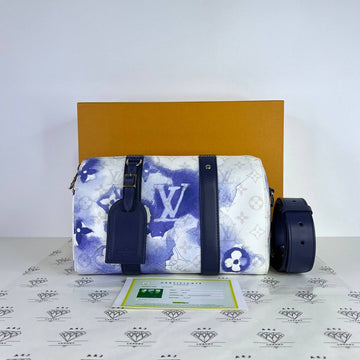 [PRE LOVED] Louis Vuitton Limited Edition Keepall City in Blue Watercolor SHW (DR0251)