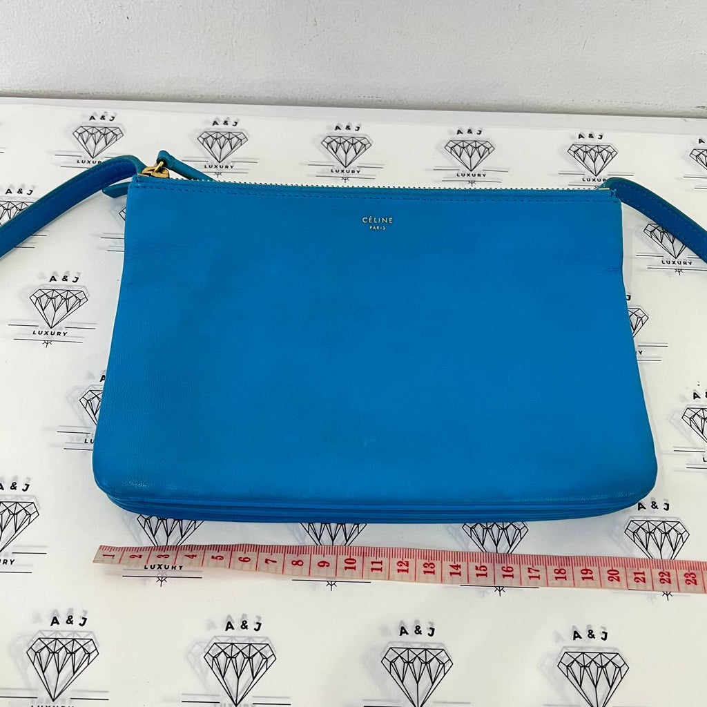 [PRE LOVED] Celine Small Trio Sling in Turqouise