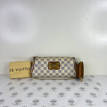 [PRE LOVED] Louis Vuitton Eva Clutch in Damier Azur Canvass (SN4140)