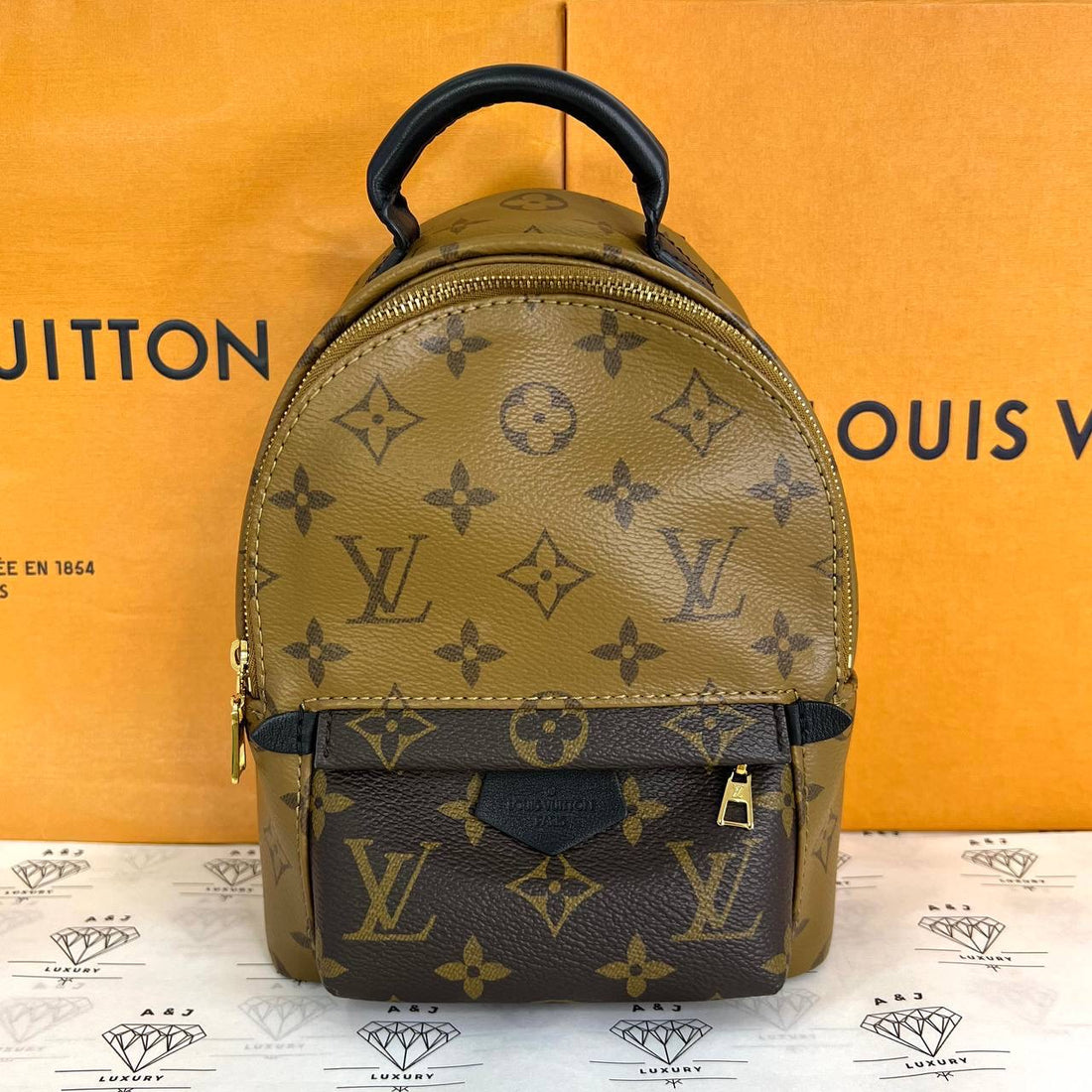 [PRE LOVED] Louis Vuitton Mini Palm Springs in Reverse Monogram Canvass (microchipped)