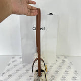 [PRE LOVED] Celine Clutch on Strap Tabou in White/Tan