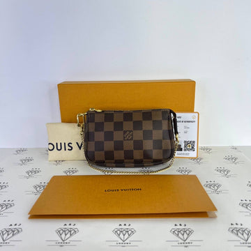 [PRE LOVED] Louis Vuitton Mini Pochette Accessoires in Damier Ebene Canvass (SF0281)