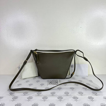 [PRE LOVED] Loewe Mini Hammock Hobo in Green Calfsin Leather GHW
