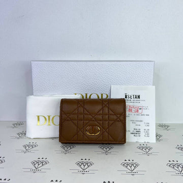 [PRE LOVED] Christian Dior Caro Glycine Cardholder in Brown GHW (2023)