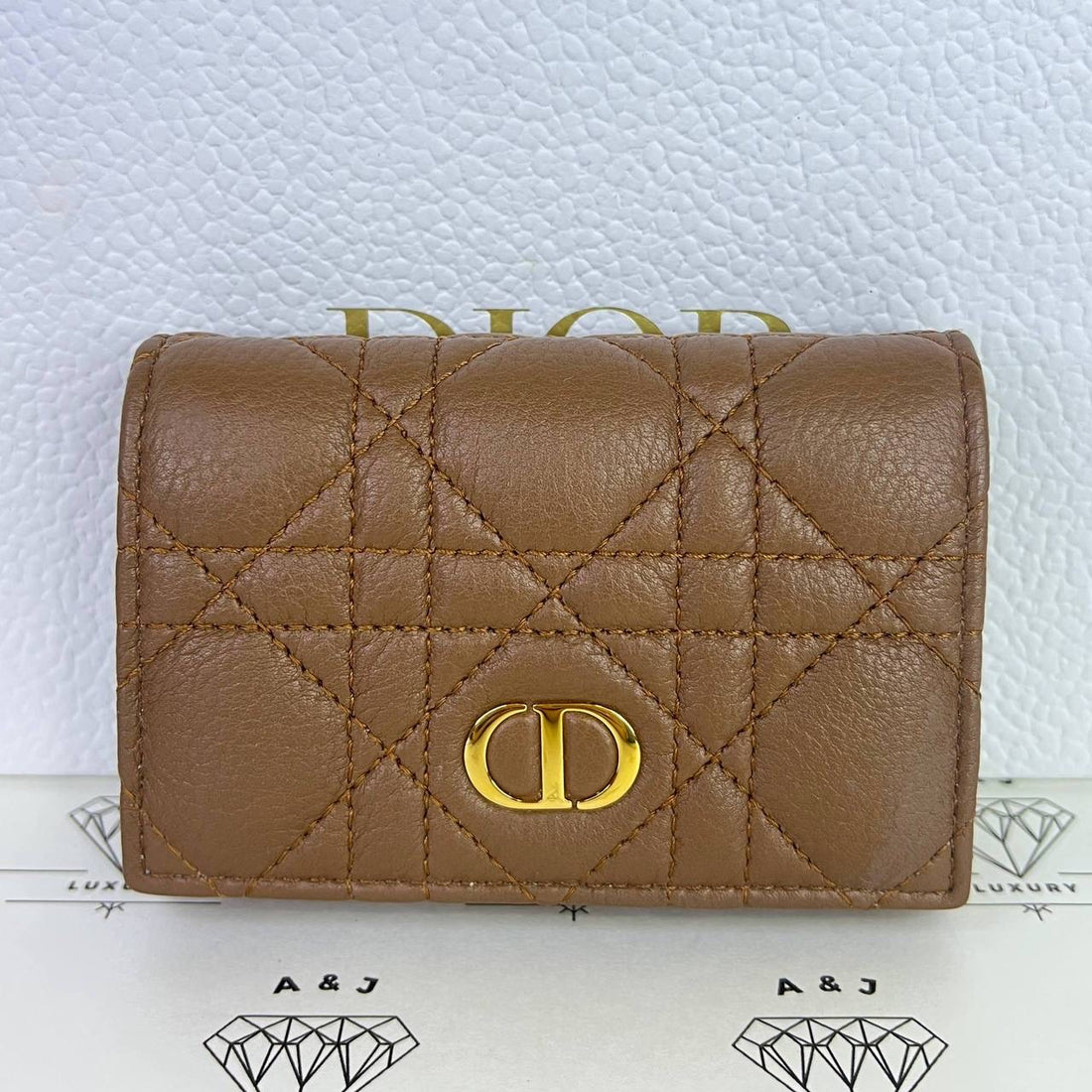 [PRE LOVED] Christian Dior Caro Glycine Cardholder in Brown GHW (2023)