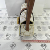 [PRE LOVED] Celine Clutch on Strap Tabou in White/Tan