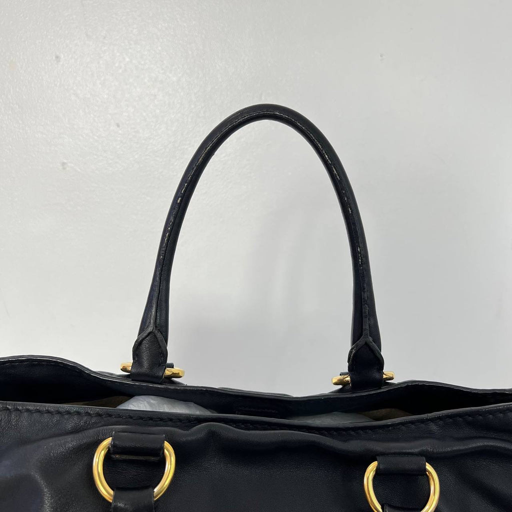 [PRE LOVED] Prada Soft Calf Tote Bag in Black GHW