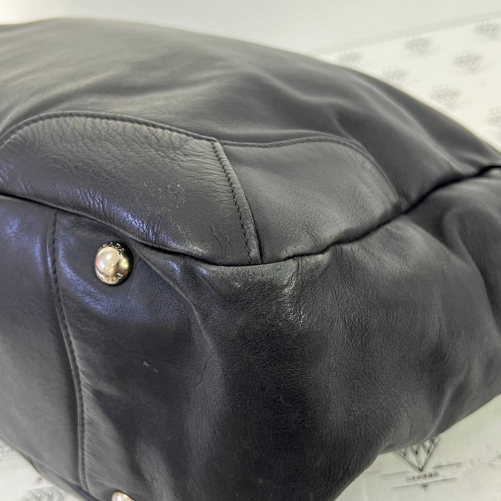 [PRE LOVED] Prada Vitello Daino Shoulder Bag in Black SHW