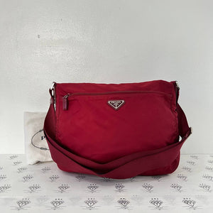 [PRE LOVED] Prada Nylon Crossbody Bag in Red SHW