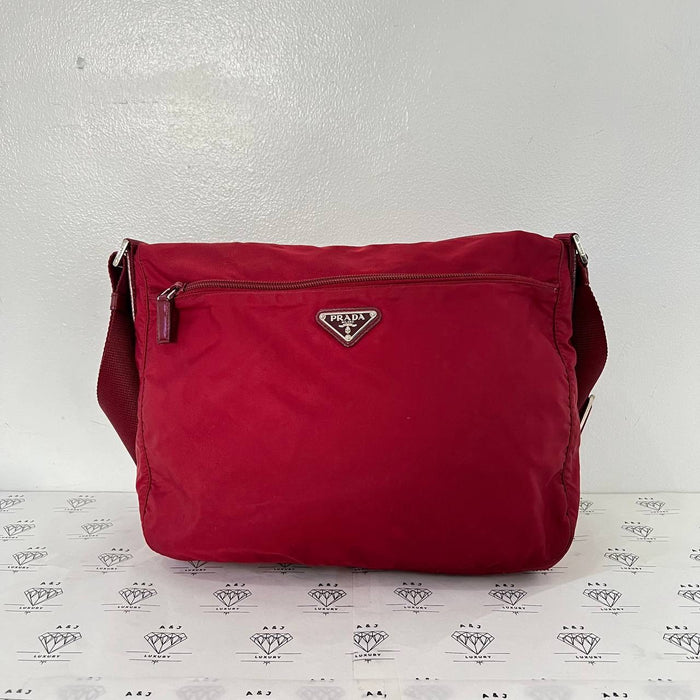 [PRE LOVED] Prada Nylon Crossbody Bag in Red SHW