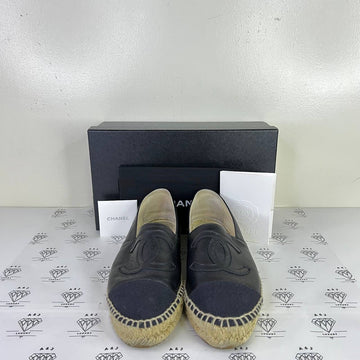 [PRE LOVED] Chanel Classic Espadrilles in Black Size 38EU