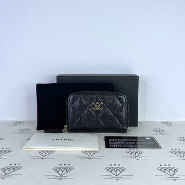[PRE LOVED] Chanel Camellia Zippy Coin Purse in Black GHW (Series 26)