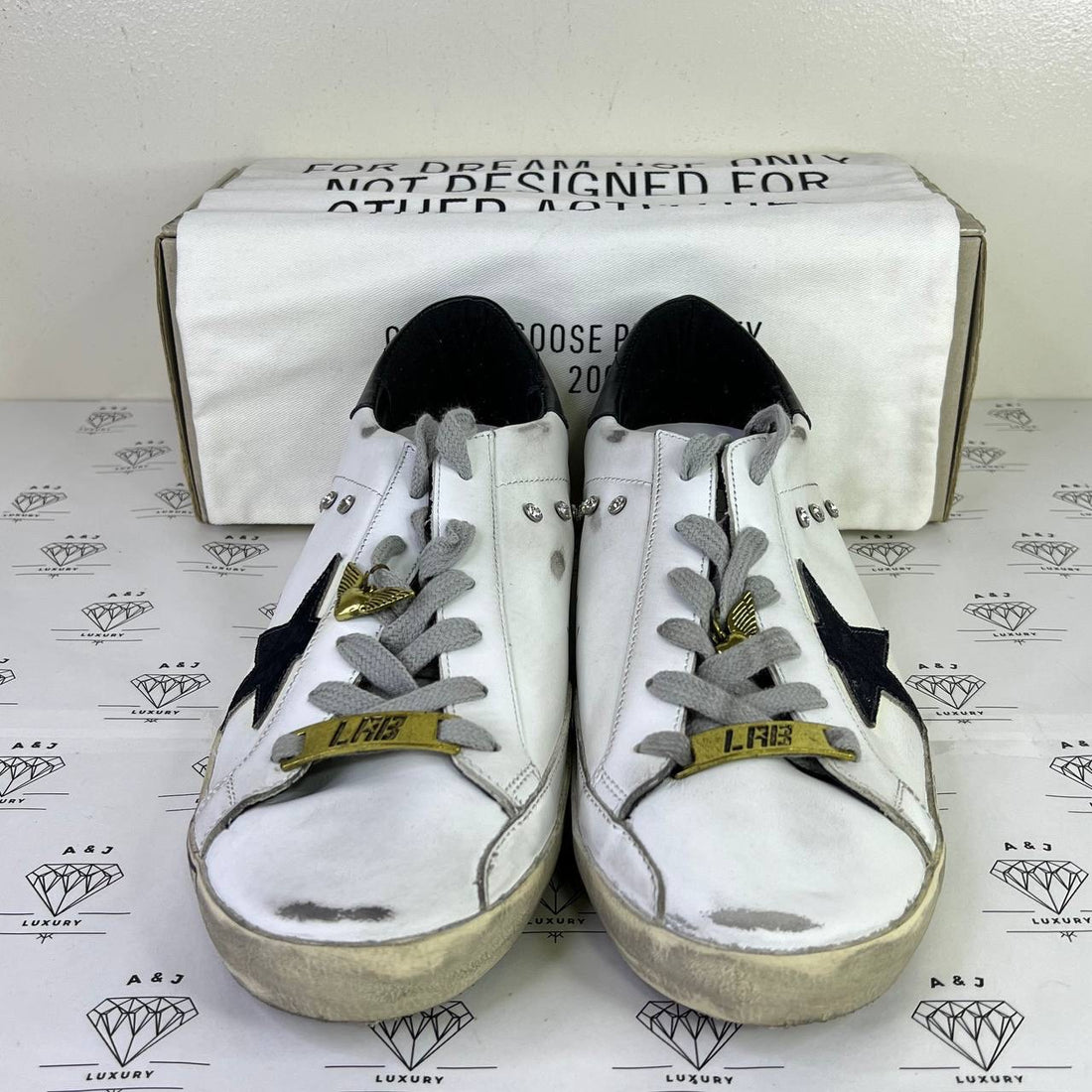 [PRE LOVED] Golden Goose Customized Superstar Sneakers in Black Size 41EU