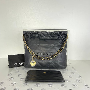 [PRE LOVED] Chanel Small C22 in Black Caviar GHW (microchipped)