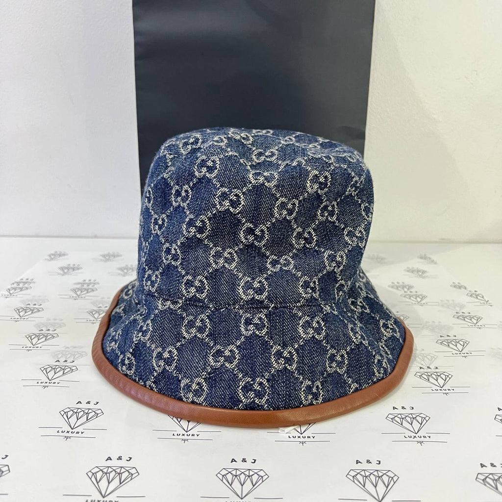 [BRAND NEW] Gucci Denim Bucket Hat in Large