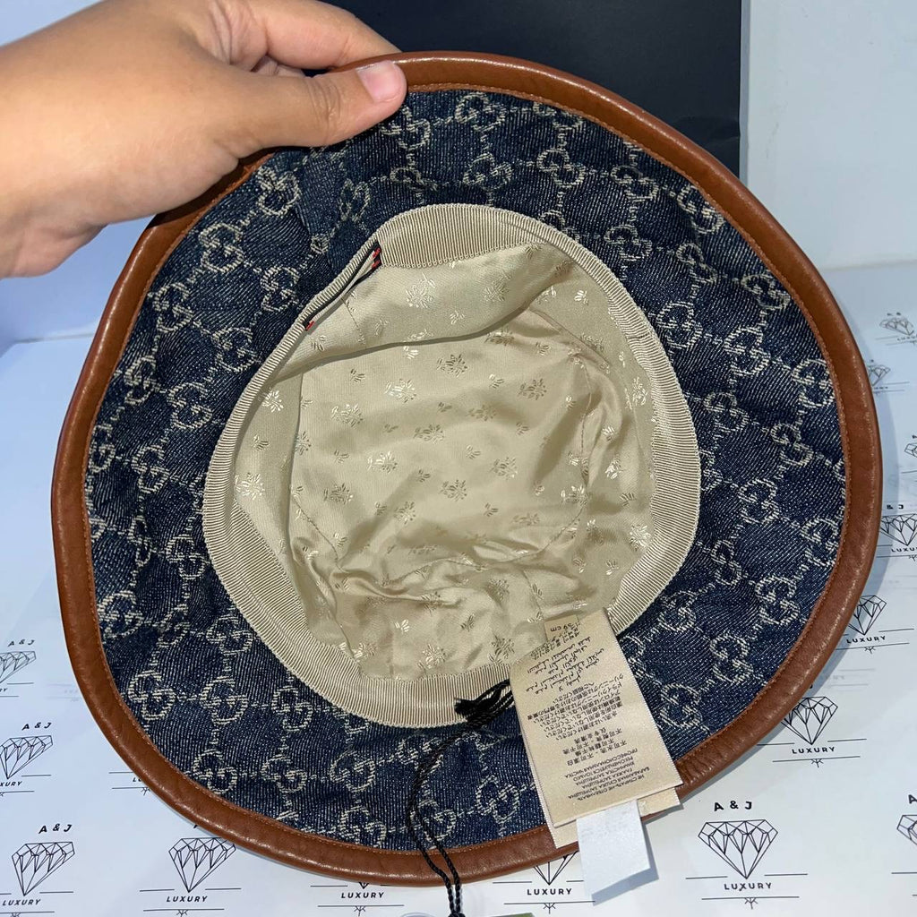 [BRAND NEW] Gucci Denim Bucket Hat in Large