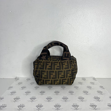 [PRE LOVED] Fendi Zucca Mini Bag in Brown Canvass