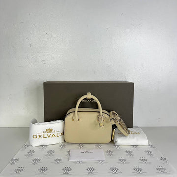 [PRE LOVED] Delvaux Cool Box Nano in Angora Taurillon Soft Leather GHW
