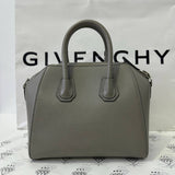 [PRE LOVED] Givenchy Mini Antigona in Gray Goatskin Leather SHW