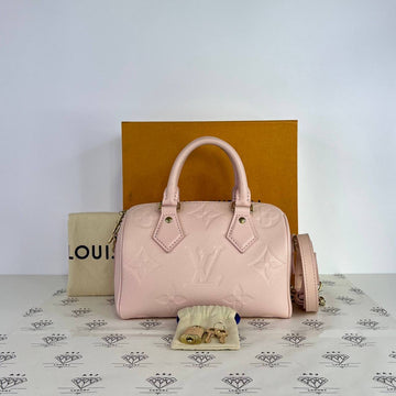 [PRE LOVED] Louis Vuitton Speedy Bandouliere 20 in Pink Empreinte Leather GHW (microchipped)